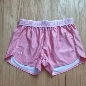 Under Armour Women's Light Pink Athletic Shorts. Size Small